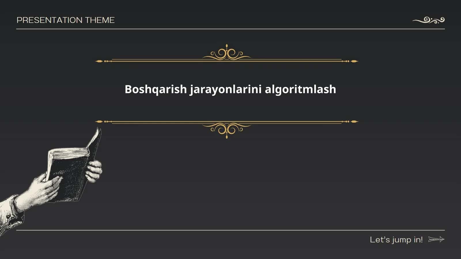 Boshqarish jarayonlarini algoritmlash