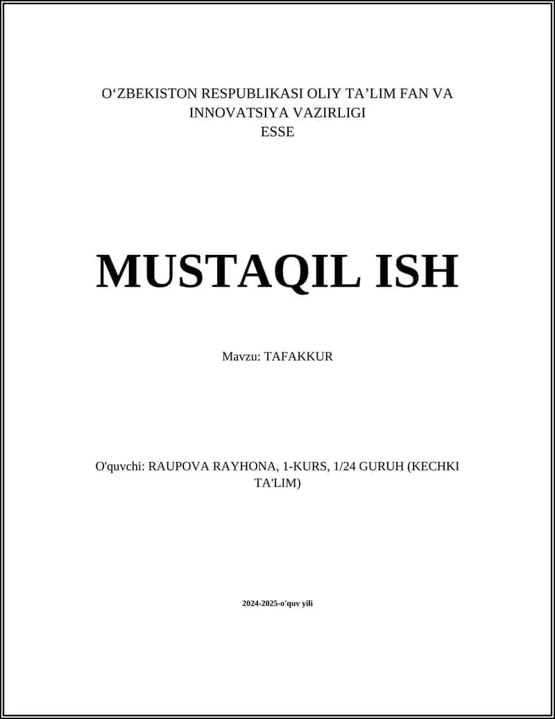 TAFAKKUR