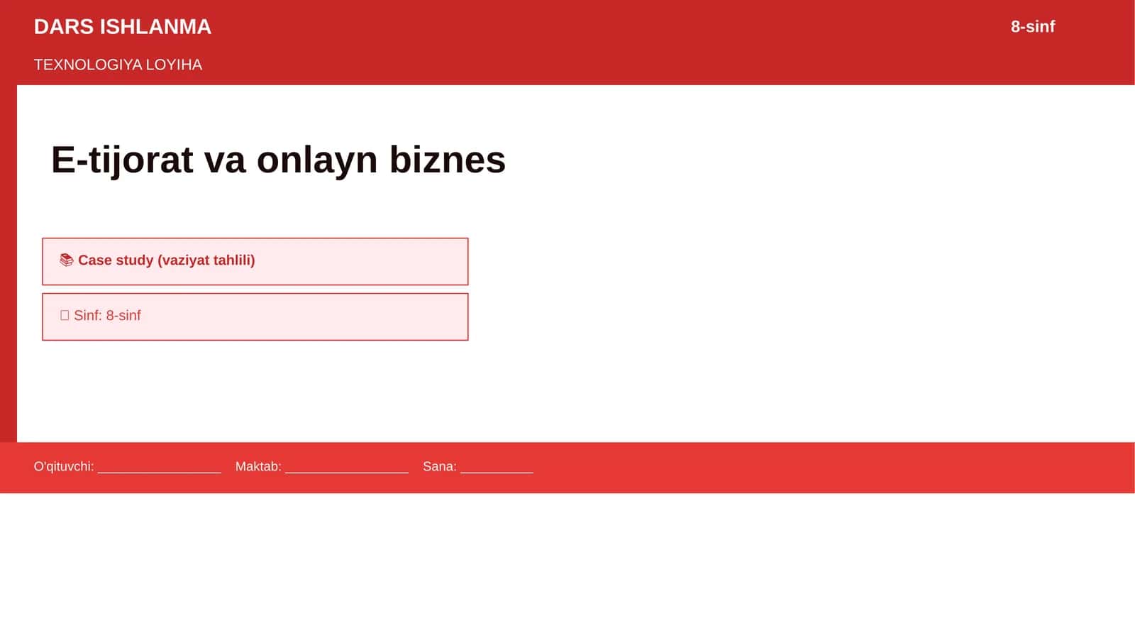 TEXNOLOGIYA LOYIHA