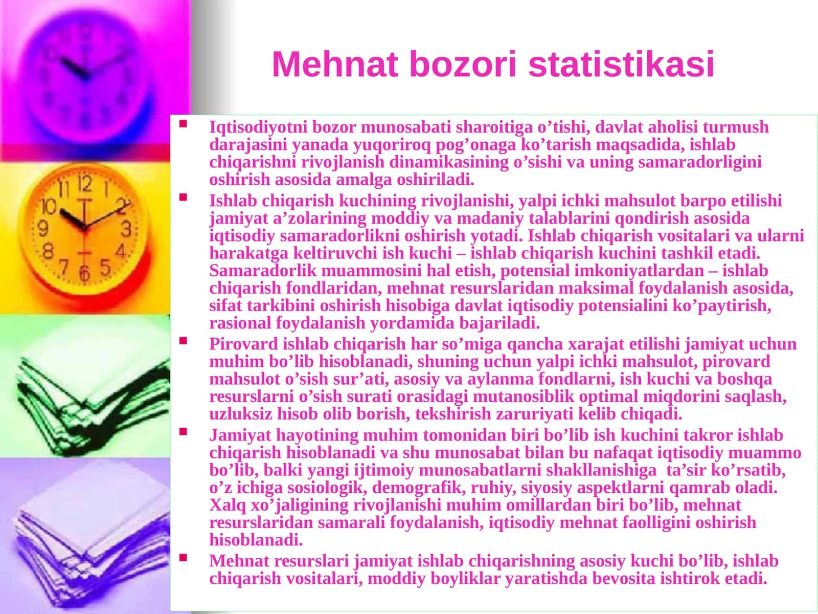 Mehnat bozori statistikasi