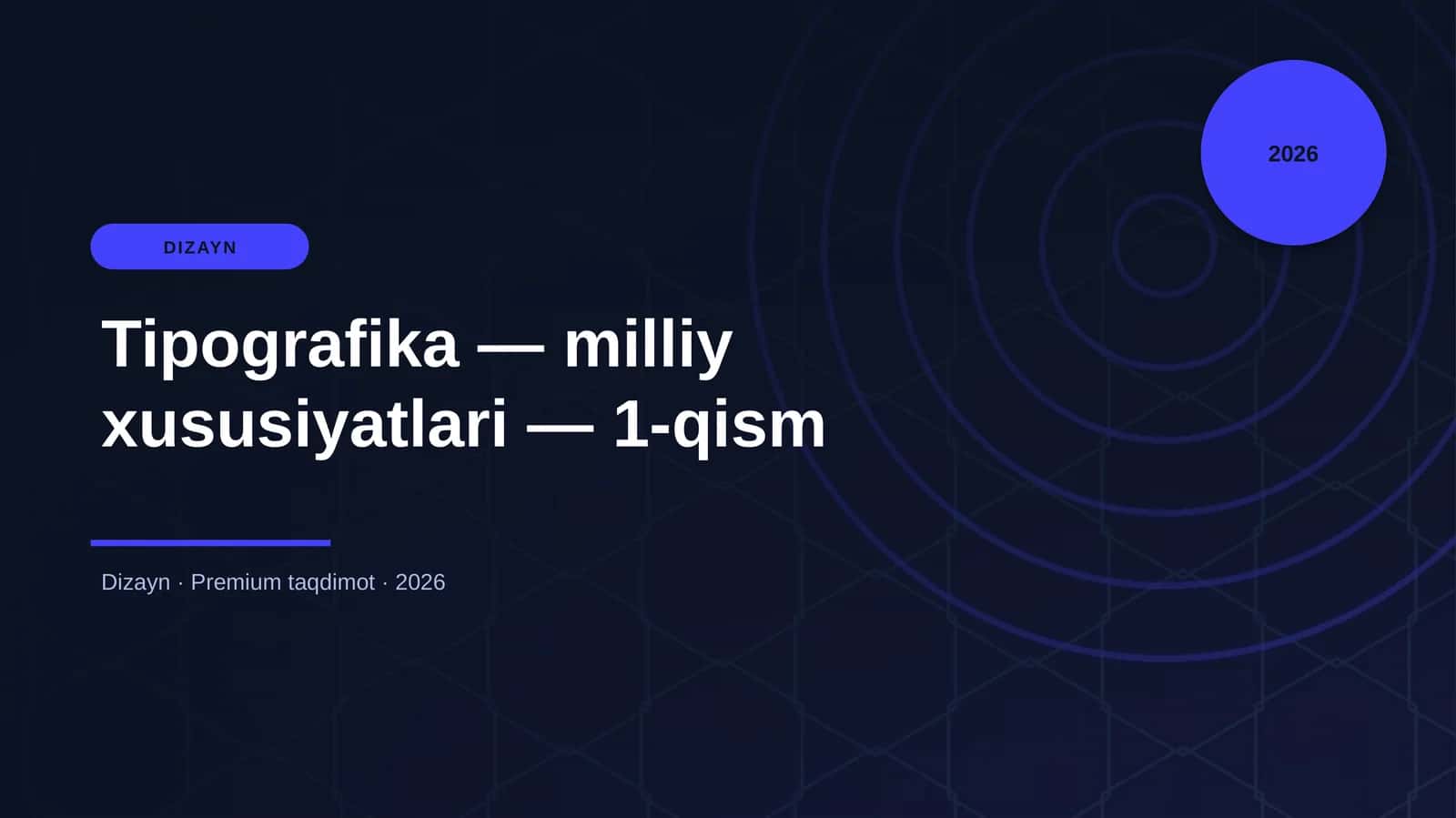 Tipografika — milliy xususiyatlari — 1-qism