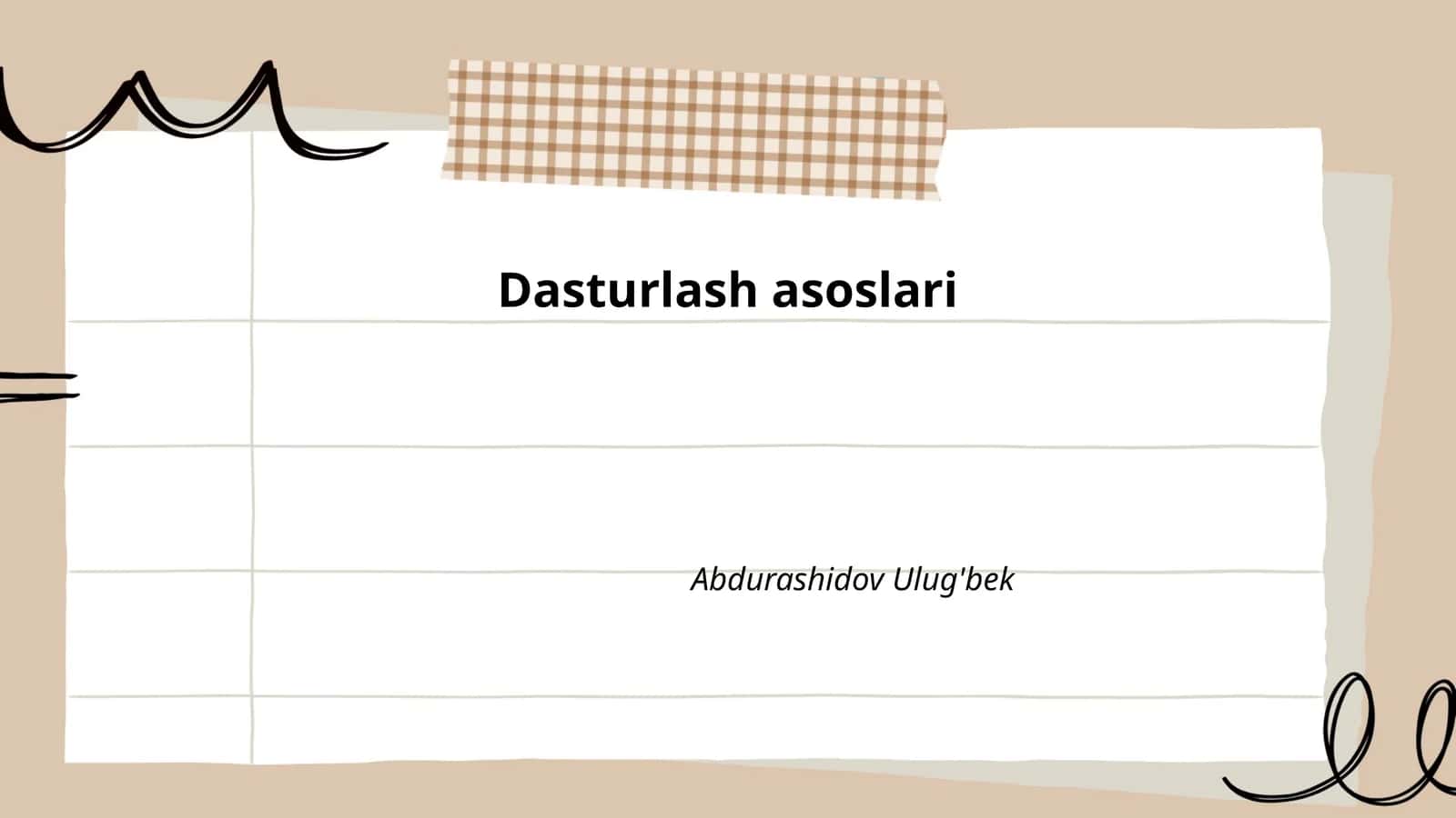 Dasturlash tillari