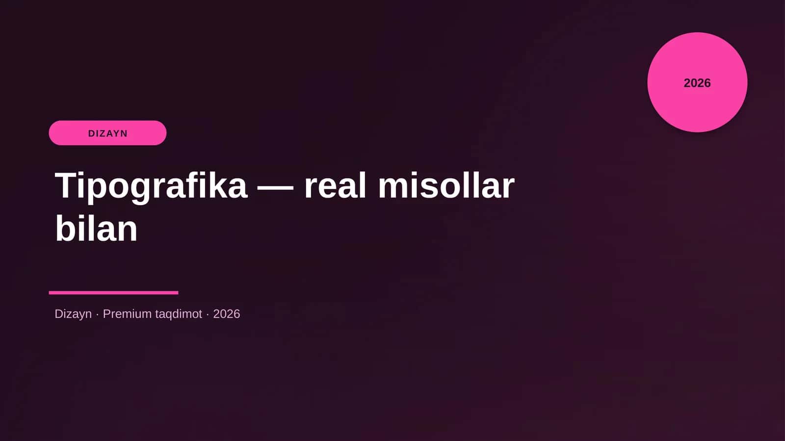 Tipografika — real misollar bilan