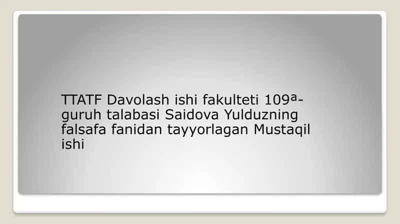 ISLOM MADANIYATINING O’ZIGA XOSLIGI
