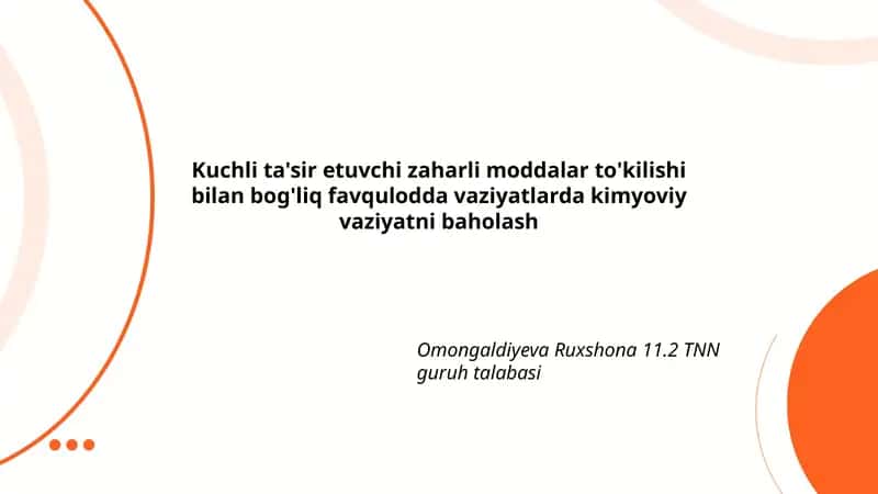 Kimyoviy vaziyatni baholash