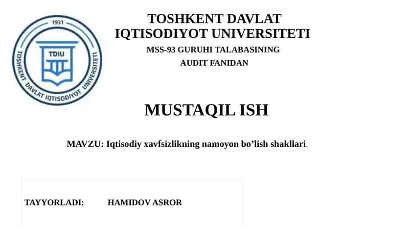 Iqtisodiy xavfsizlik