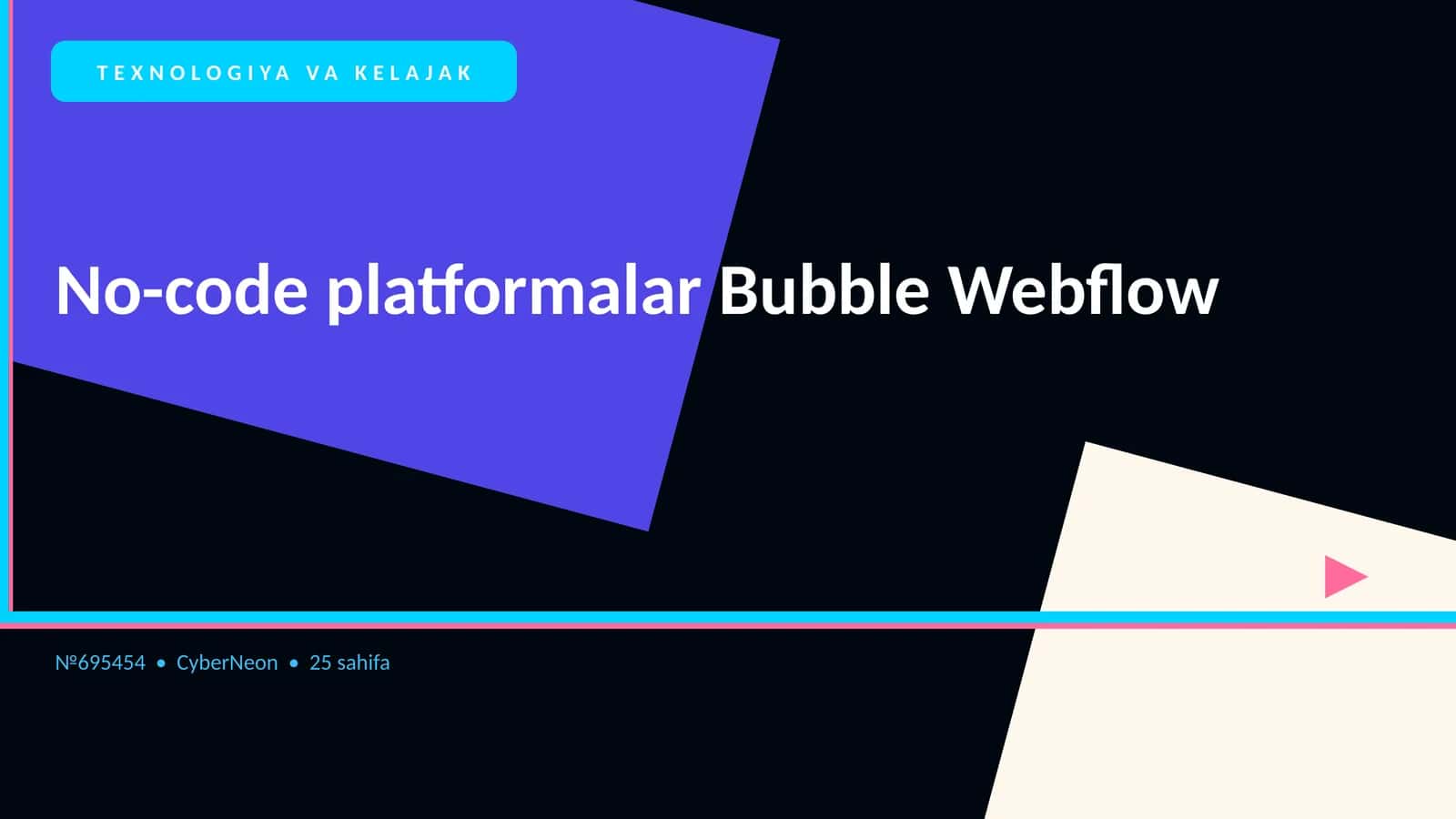 Texnologiya va kelajak: No-code platformalar Bubble Webflow