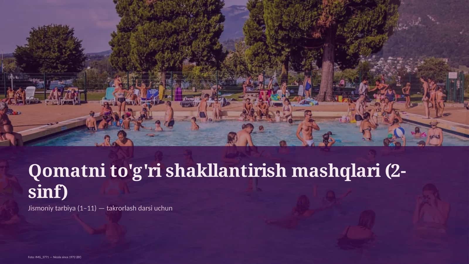 Qomatni to'g'ri shakllantirish mashqlari (2-sinf)