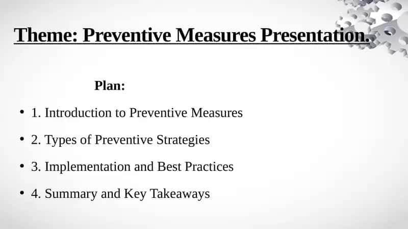 Preventive Measures Presentation