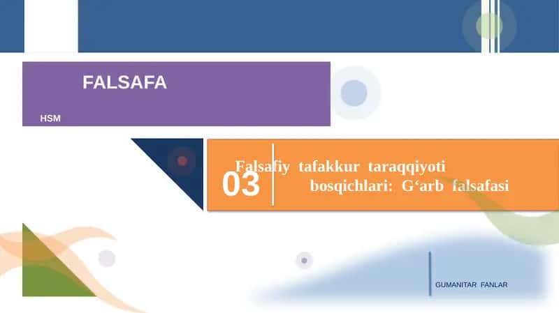 Falsafiy tafakkur taraqqiyoti