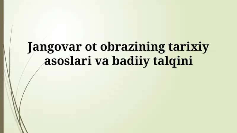 Urush otining tarixiy asoslari