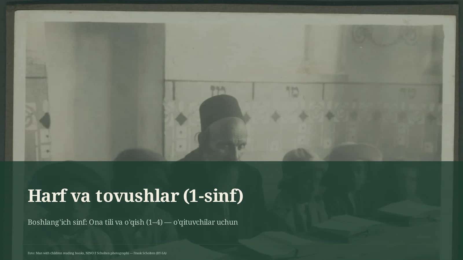 Harf va tovushlar (1-sinf)