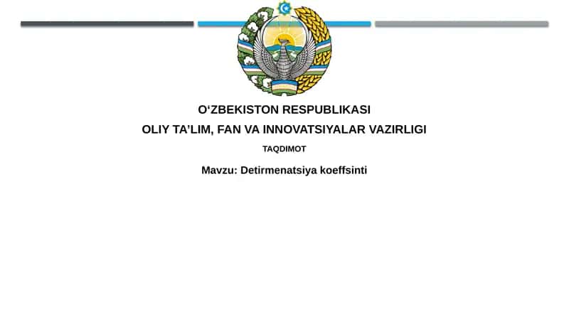 Detirmenatsiyakoeffsinti