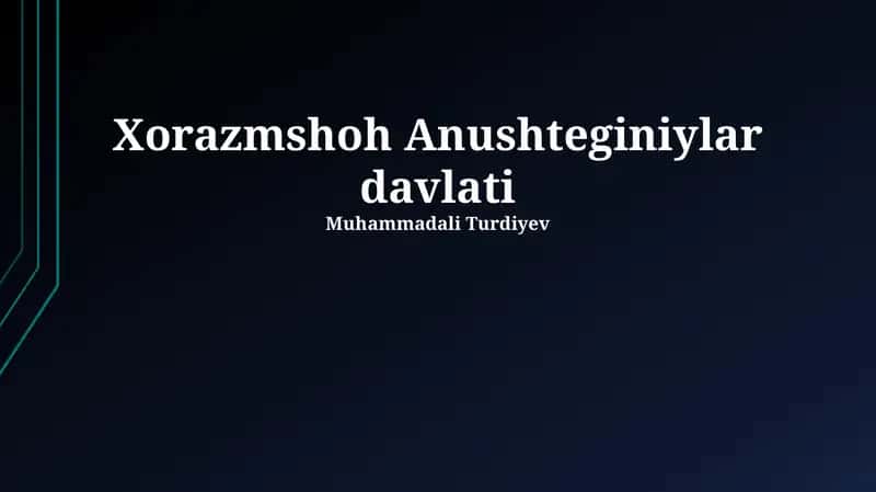 Xorazmshohlar Davlatining Siyosiy Tuzulimi
