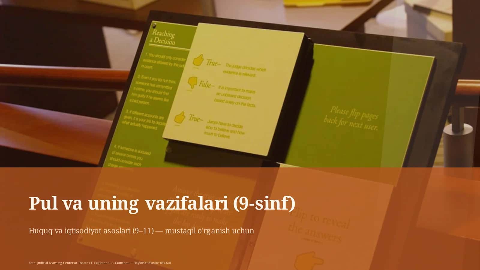 Pul va uning vazifalari (9-sinf)