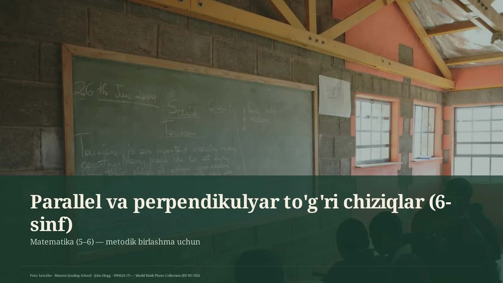 Parallel va perpendikulyar to'g'ri chiziqlar (6-sinf)