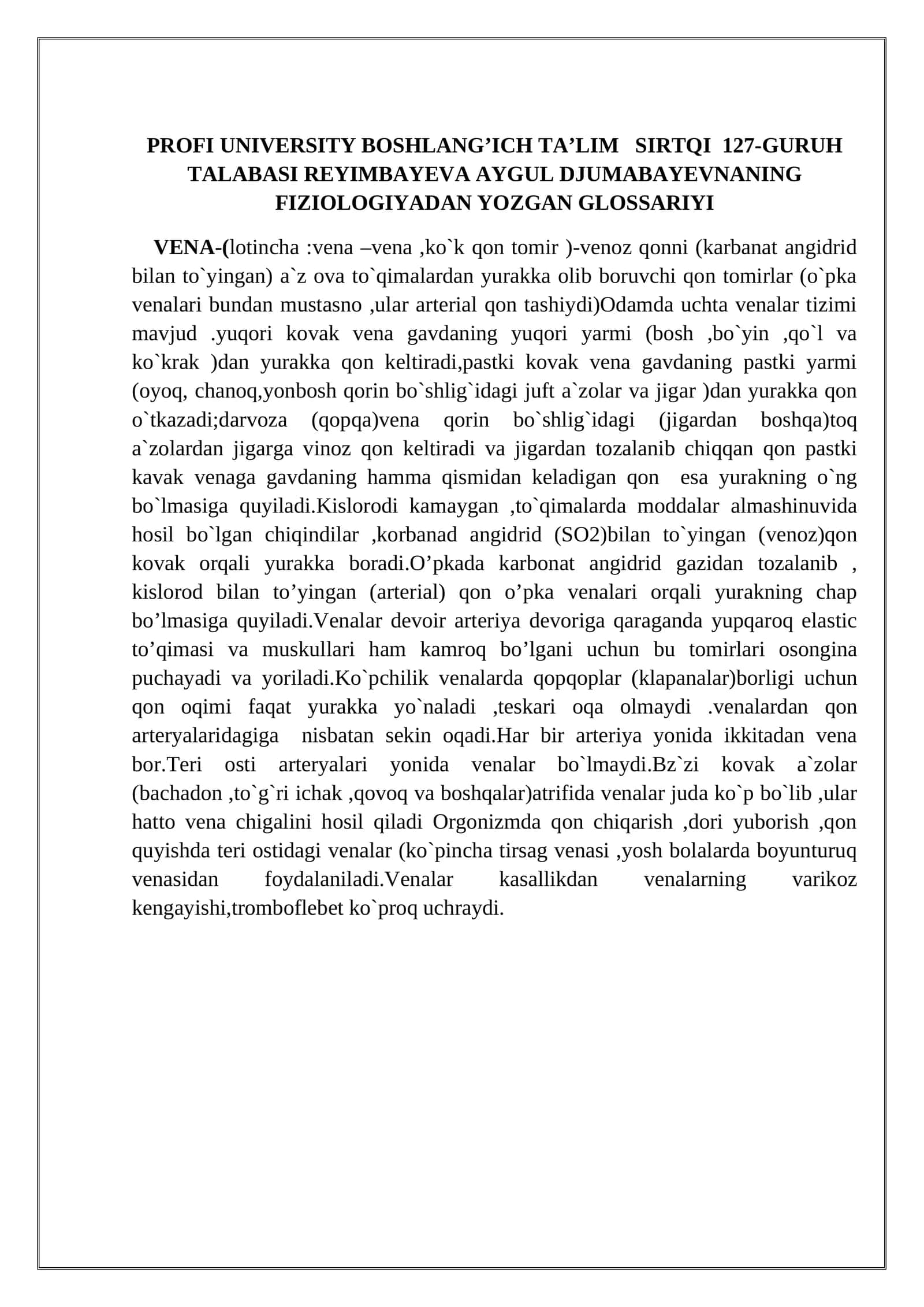 FIZIOLOGIYADAN YOZGAN GLOSSARIYI