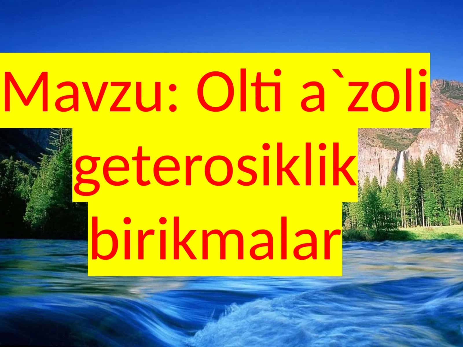 Olti a`zoli geterosiklik birikmalar
