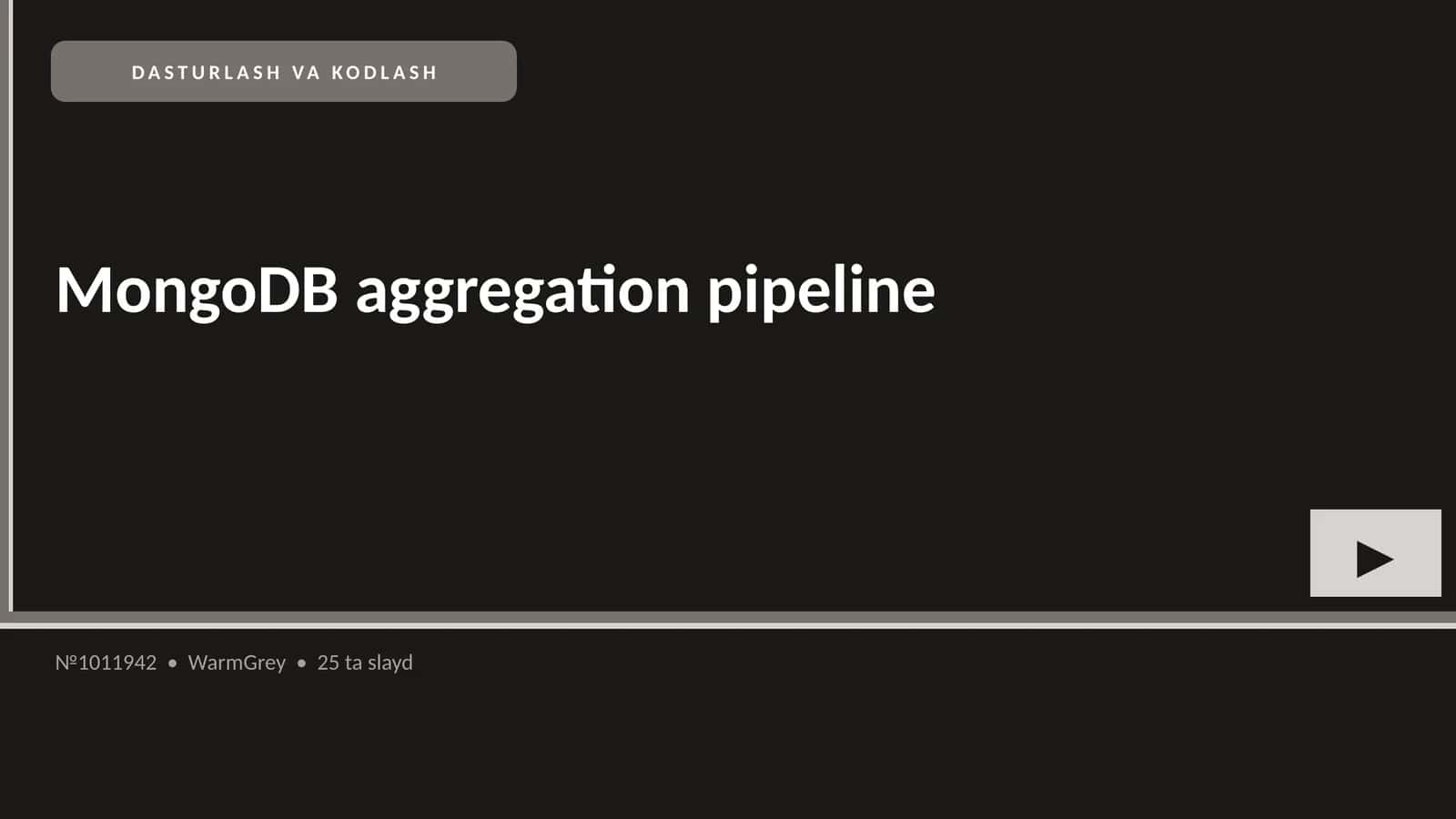 MongoDB aggregation pipeline