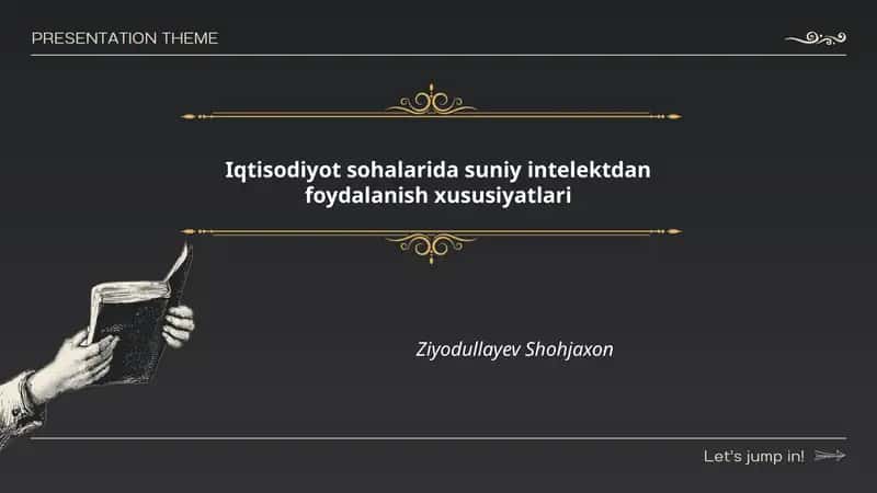 Sun'iy intelekt va iqtisodiyot: asosiy tushunchalar
