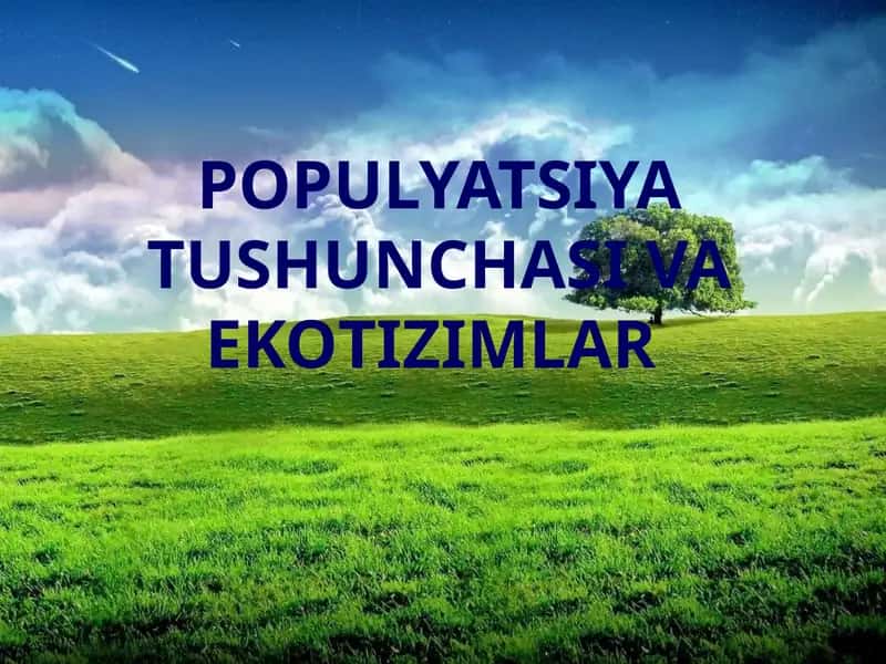 Populyatsiya tushunchasi va Ekotizimlar