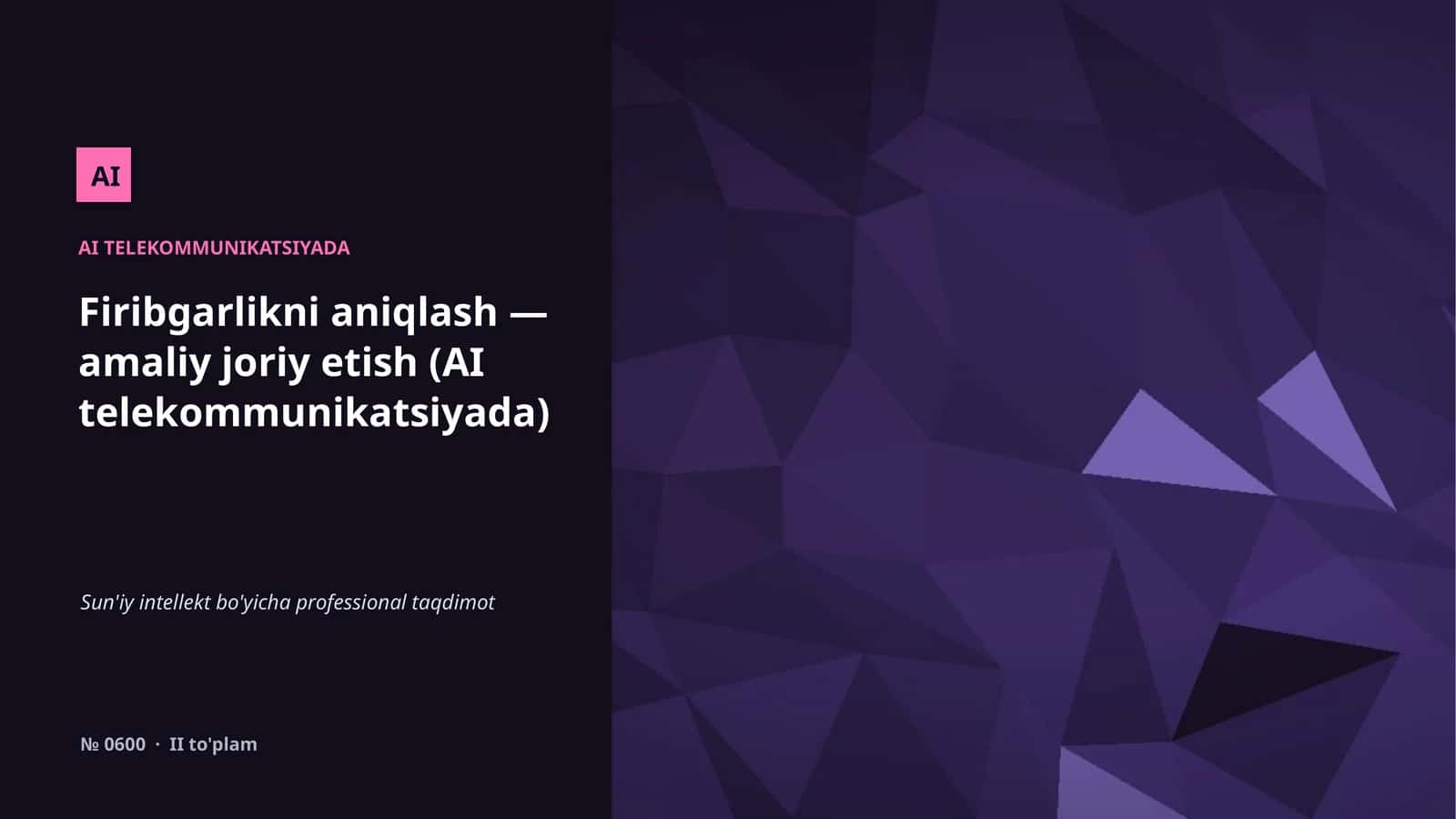 AI TELEKOMMUNIKATSIYADA