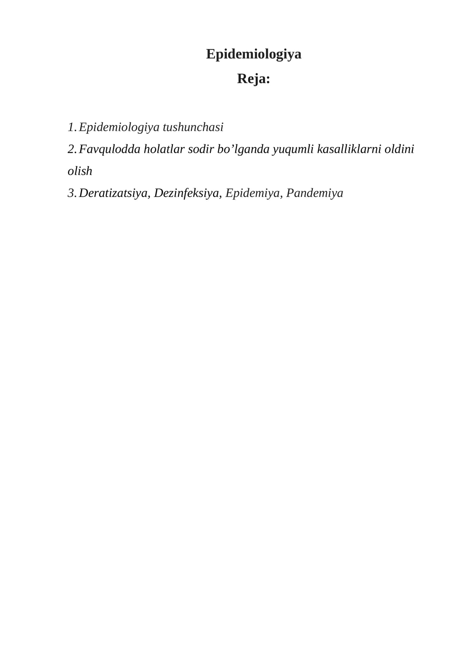 Epidemiologiya
