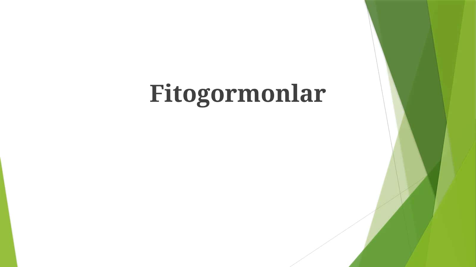 Fitogormonlar