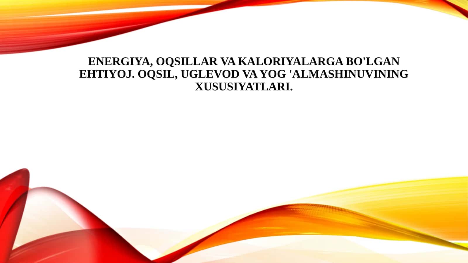 Oqsil, Uglevod Va Yog' Almashinuvi Xususiyatlari