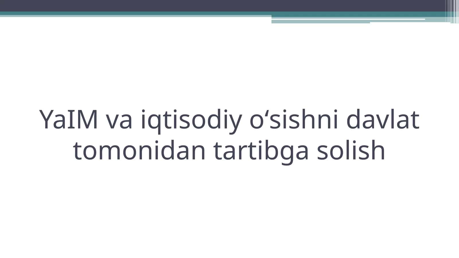 Iqtisodiyotni davlat tomonidan boshqarishning nazariy asoslari