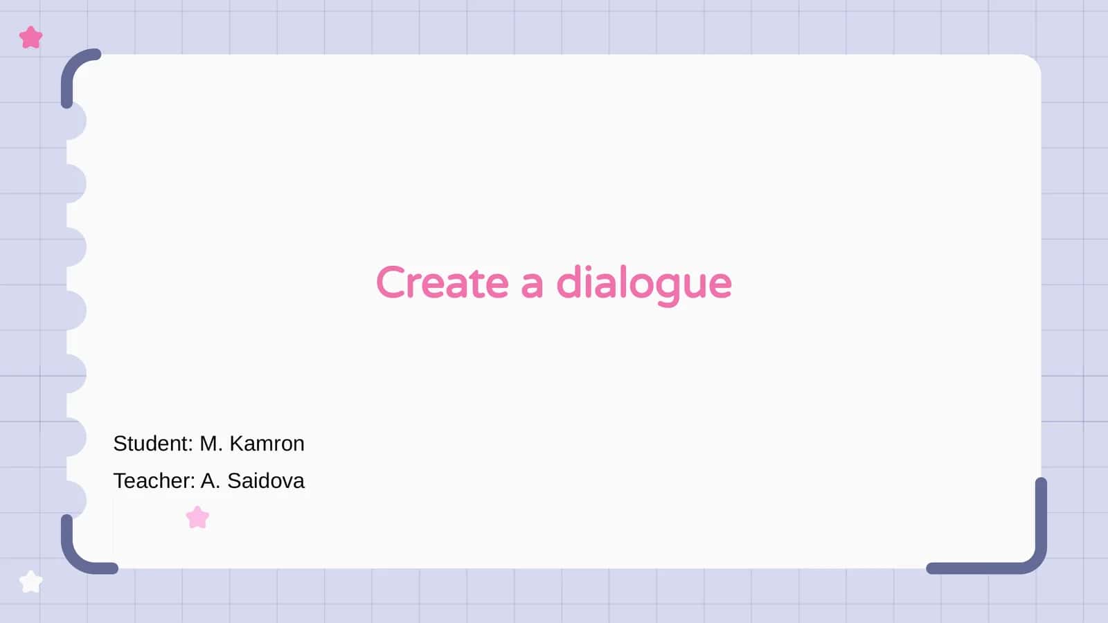 Creating Dialogue