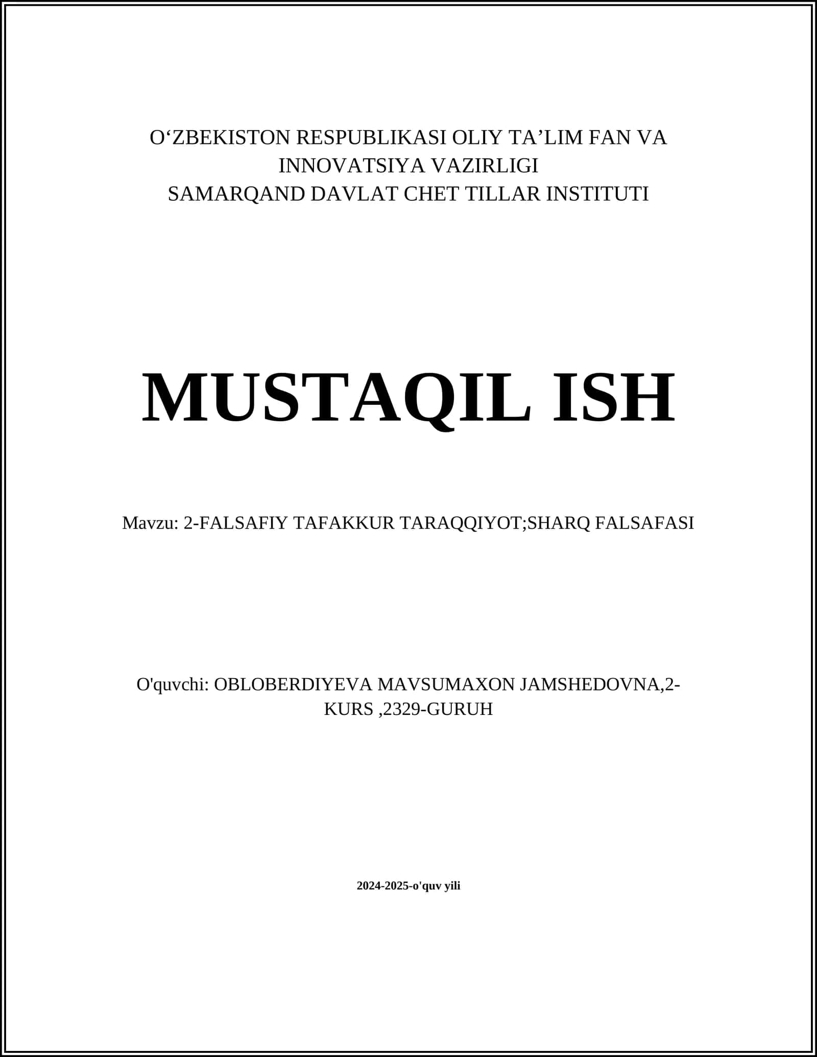 Sharq falsafasining kelib chiqishi