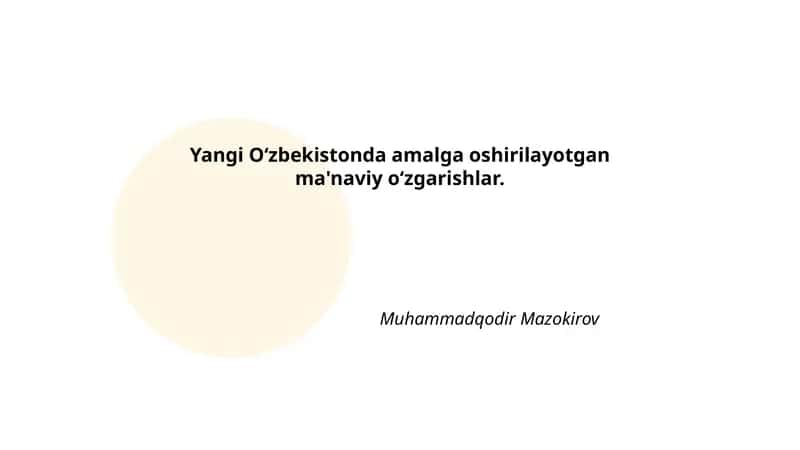 Ma'naviy-axloqiy tarbiyani modernizatsiya qilish