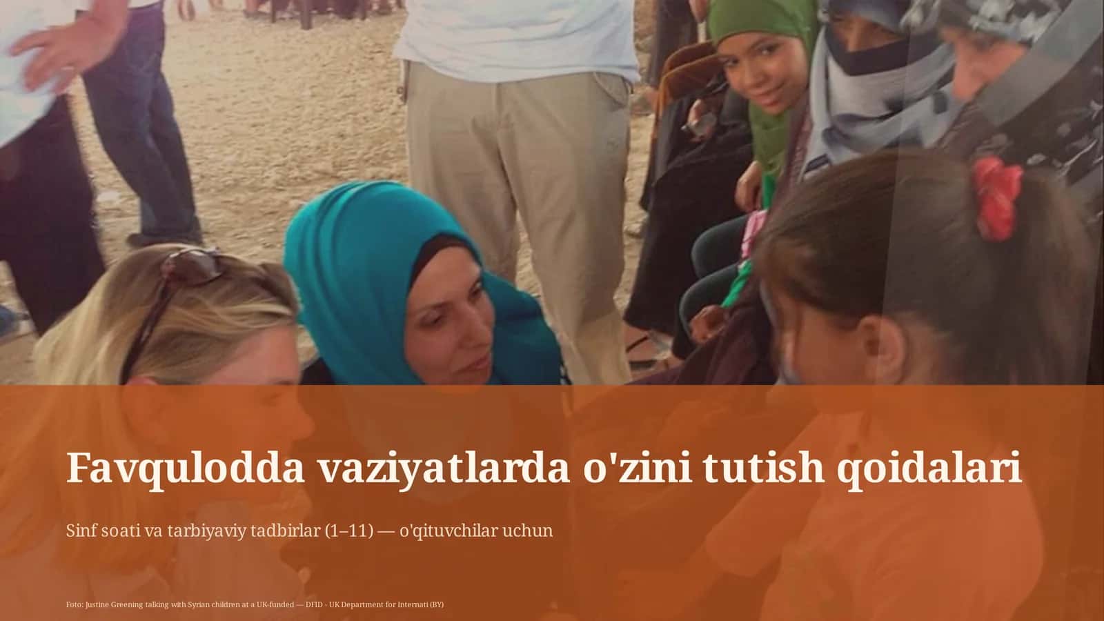 Favqulodda vaziyatlarda o'zini tutish qoidalari