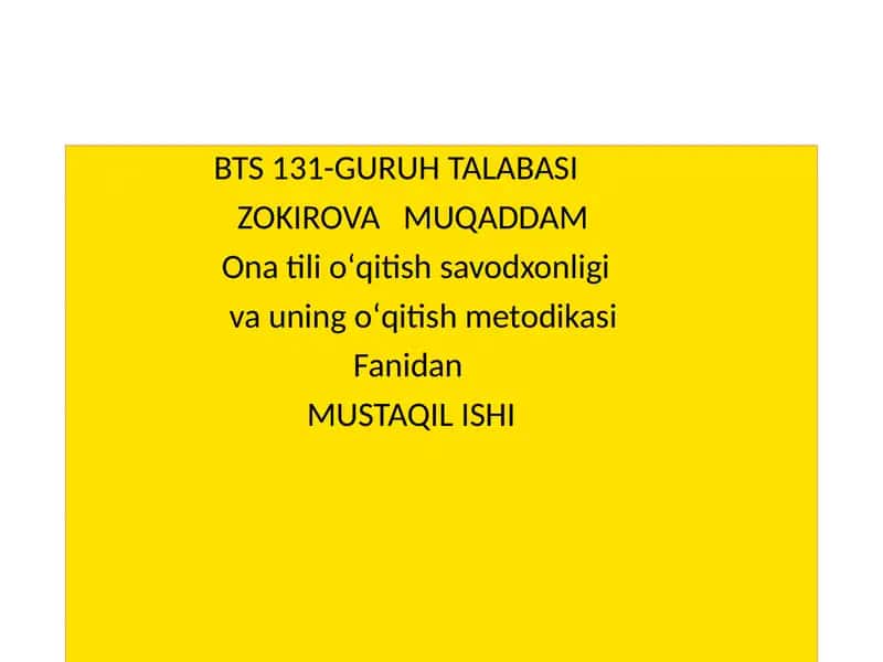 BTS131-GURUHTALABASI