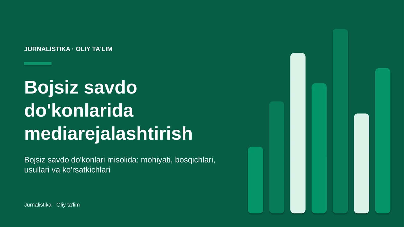 bojsiz savdo do'konlarida mediarejalashtirish 7961