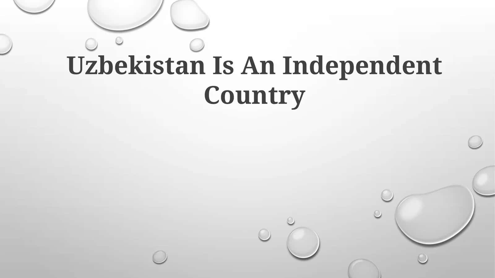 Economic Development in Uzbekistan