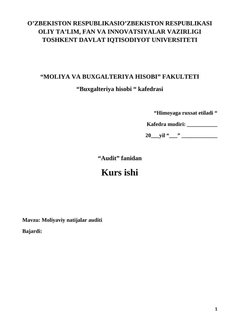 Moliyaviy natijalar auditi