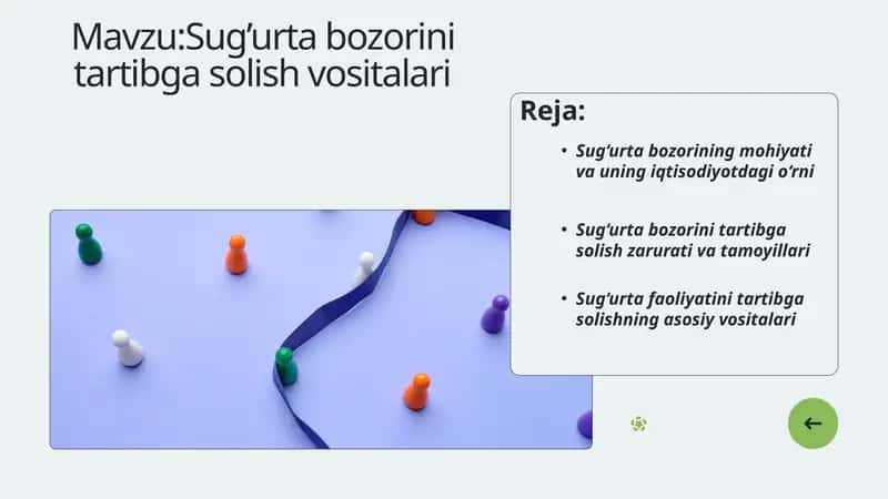 Sug’urta bozorini tartibga solish vositalari