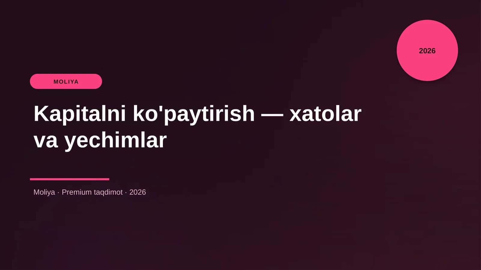 Kapitalni ko'paytirish — xatolar va yechimlar