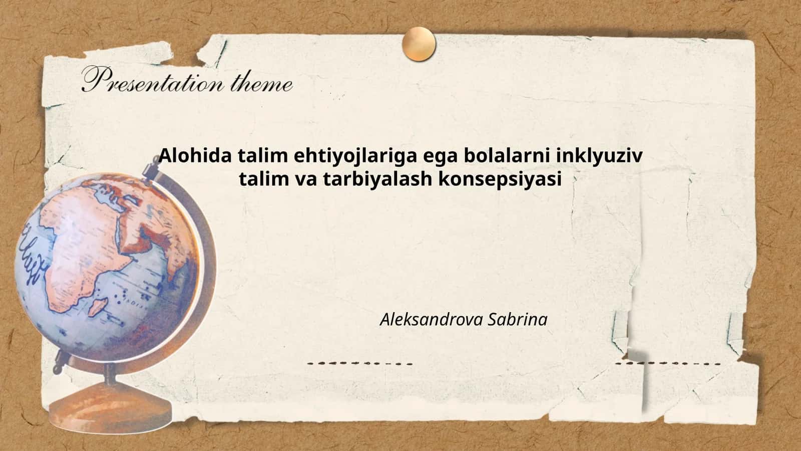 Alohida talim ehtiyojlariga ega bolalarni inklyuziv talim va tarbiyalash konsepsiyasi