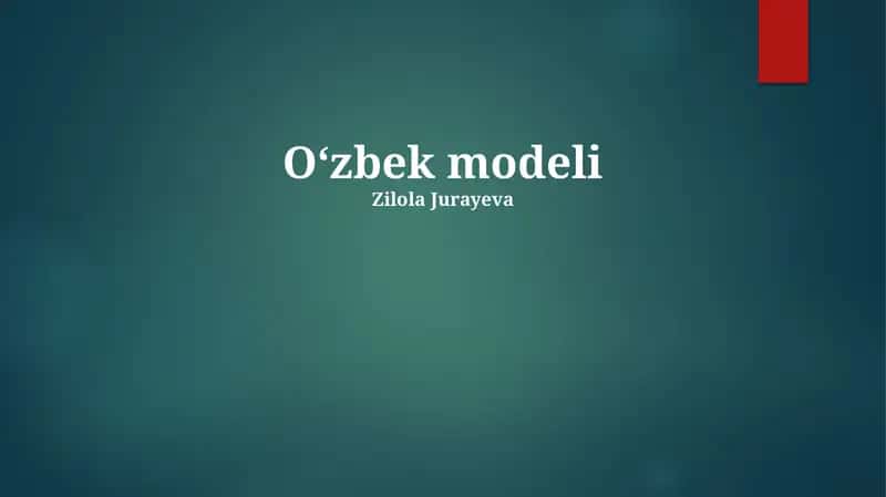 Oʻzbek modeli