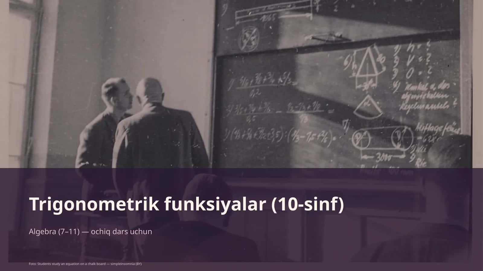 Trigonometrik funksiyalar (10-sinf)