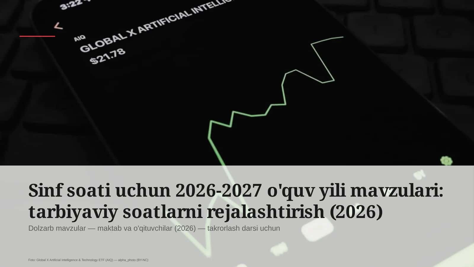 Sinf soati uchun 2026-2027 o'quv yili mavzulari: tarbiyaviy soatlarni rejalashtirish (2026)