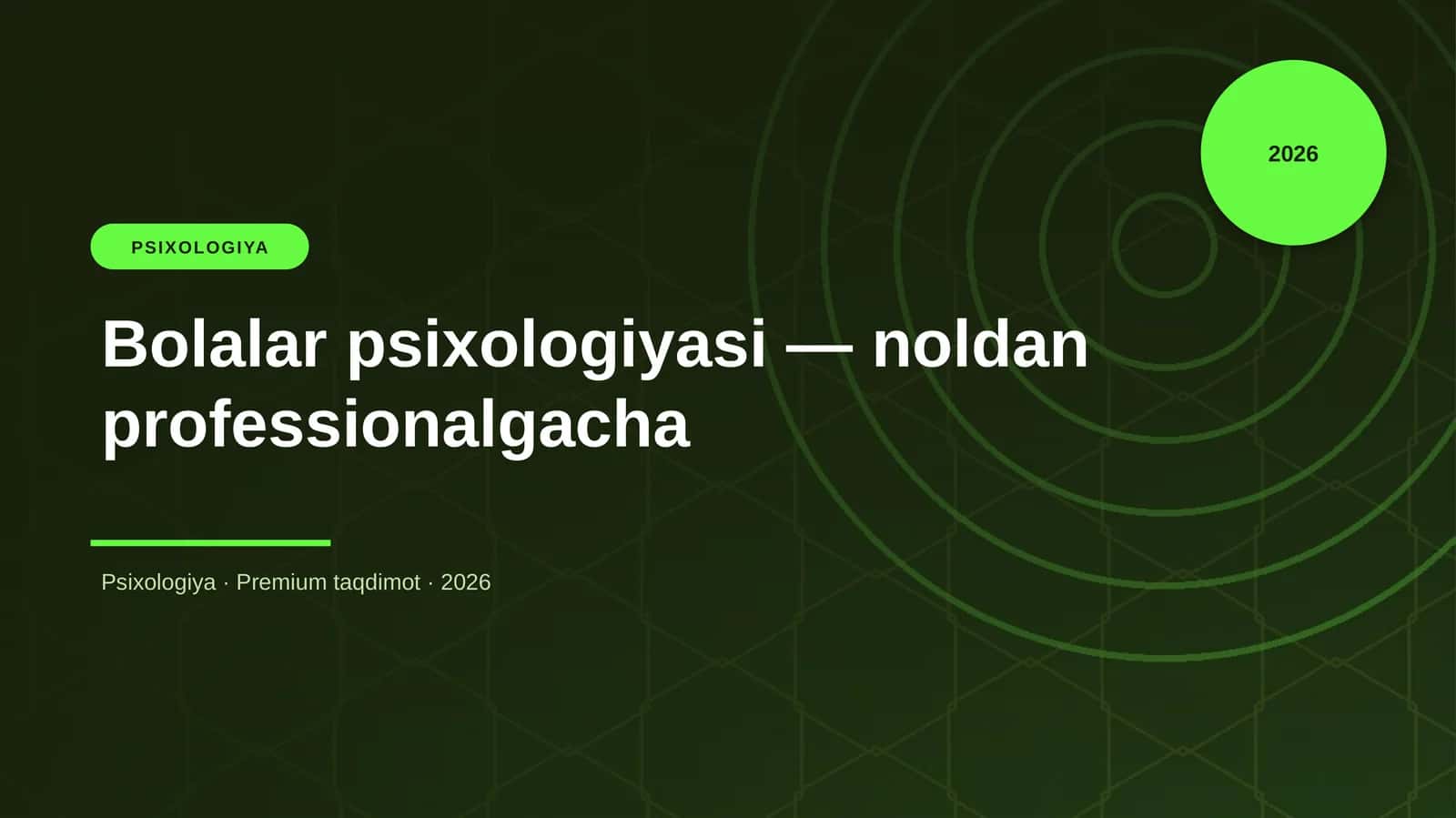 Bolalar psixologiyasi — noldan professionalgacha