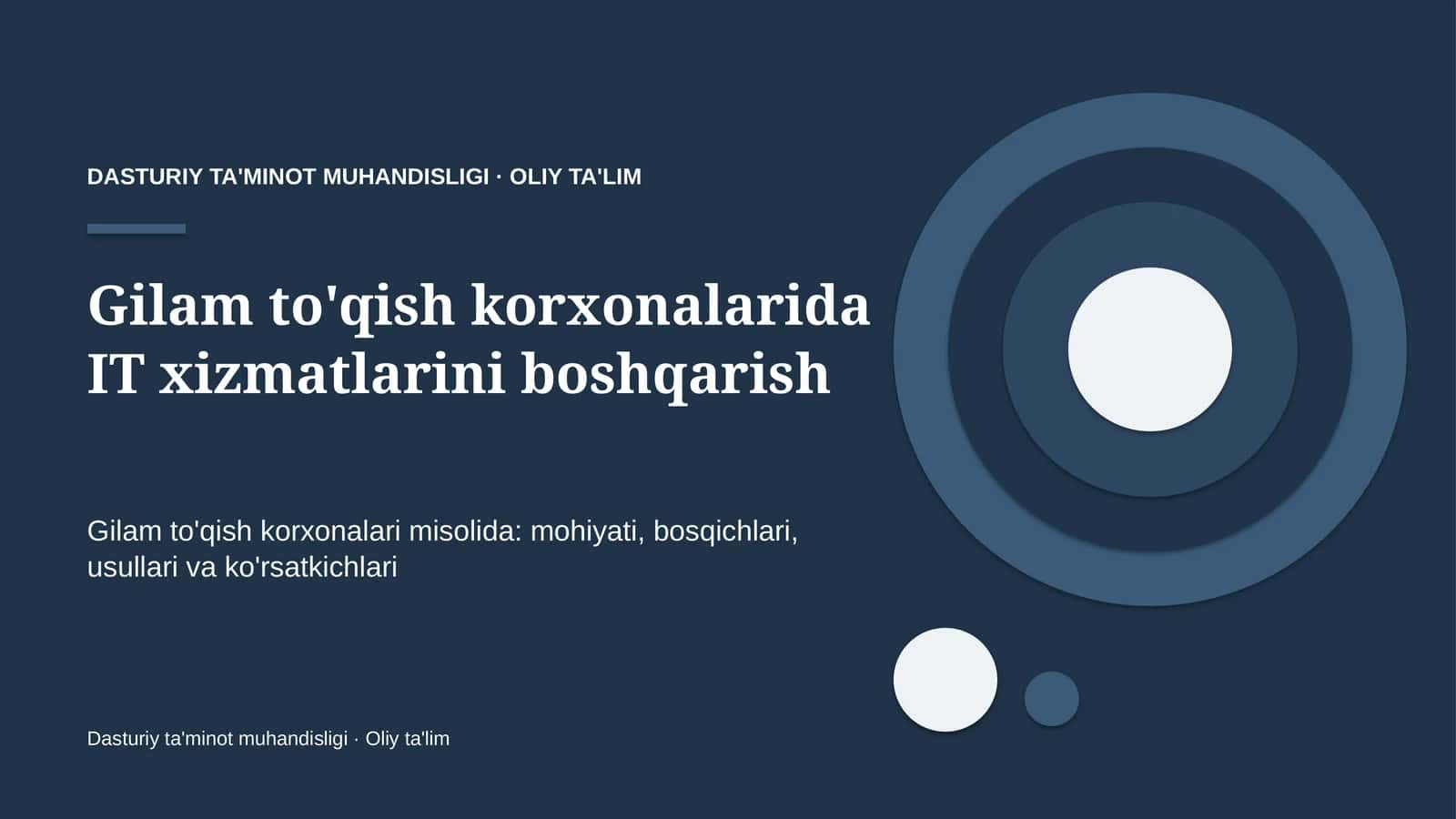 gilam to'qish korxonalarida it xizmatlarini boshqarish 3767