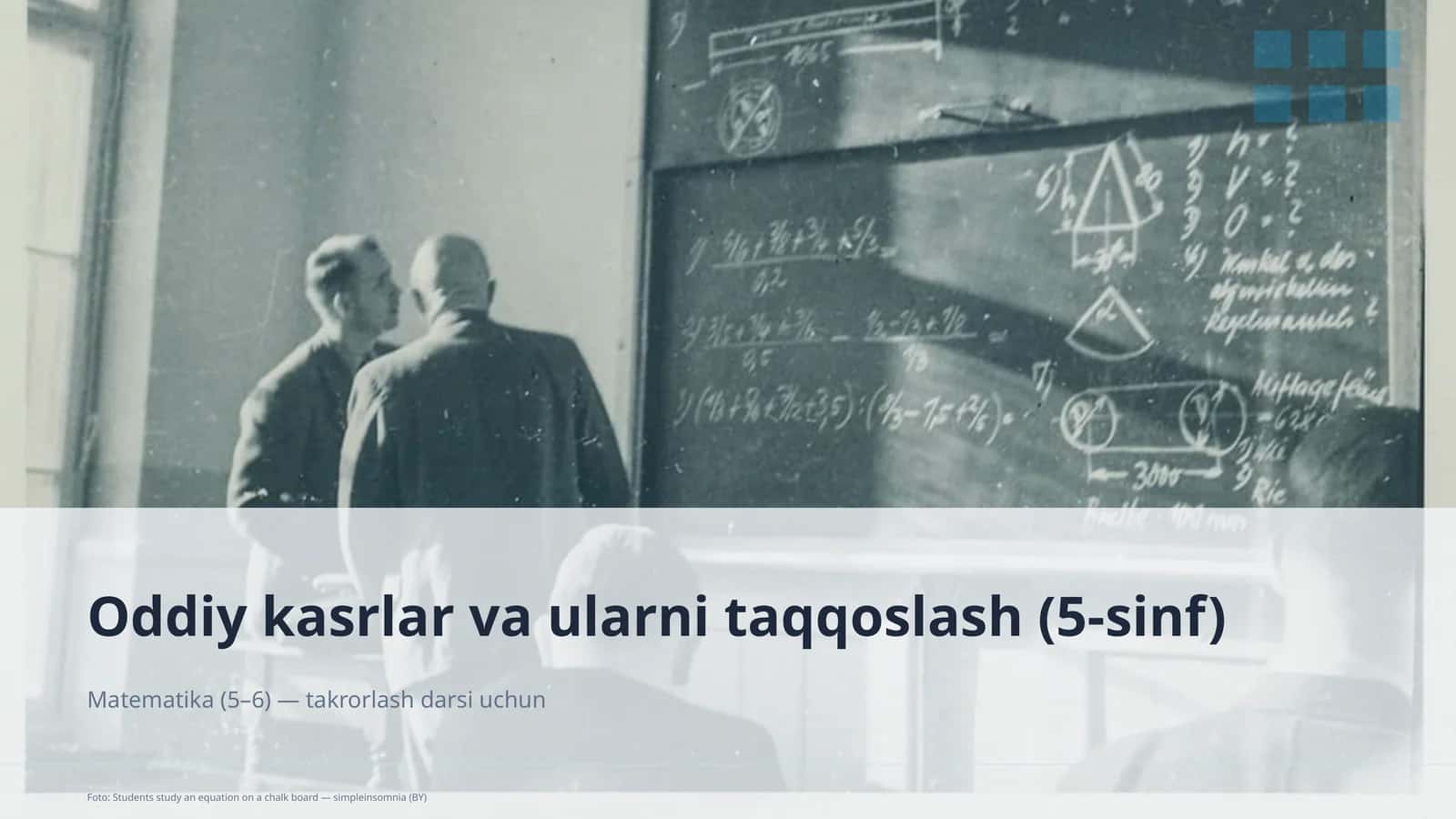 Oddiy kasrlar va ularni taqqoslash (5-sinf)