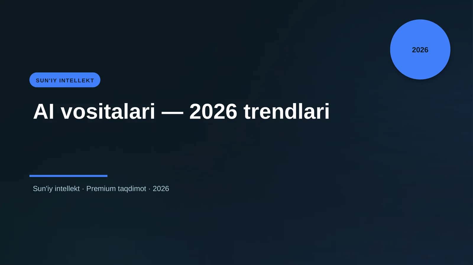 AI vositalari — 2026 trendlari