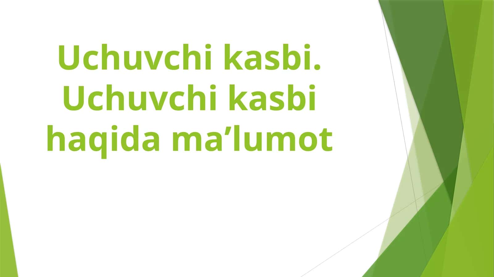 Uchuvchi kasbi
