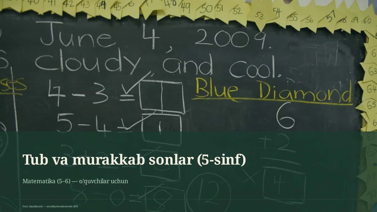 Tub va murakkab sonlar (5-sinf)